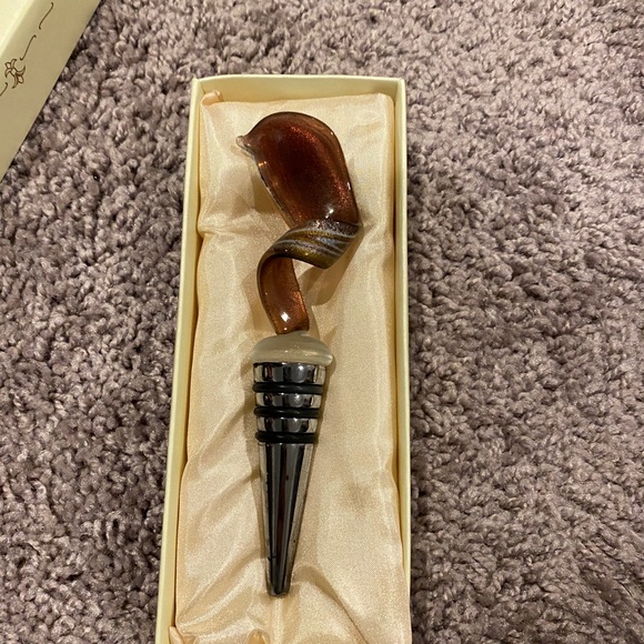 Italian Hand Blown Glass Wine Stoppers - Picture 2 of 2